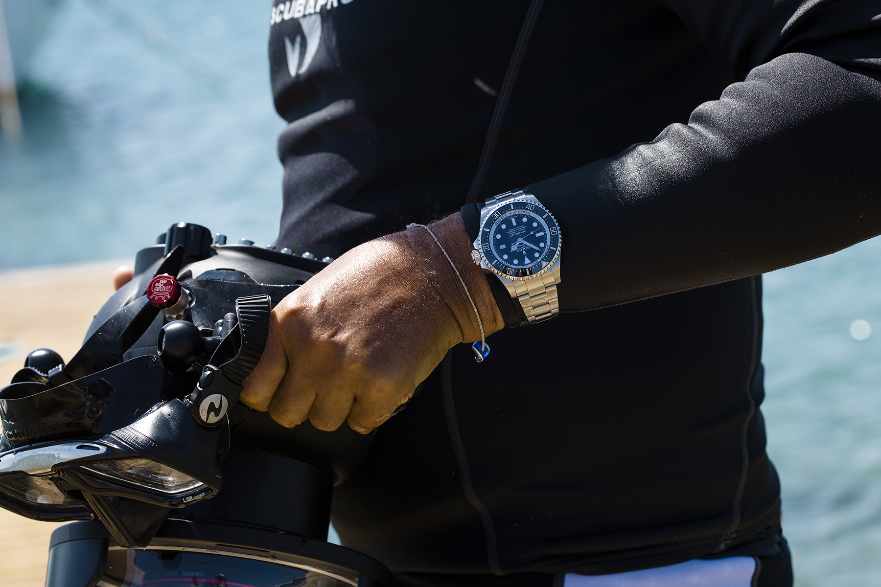 rolex deepsea on wrist